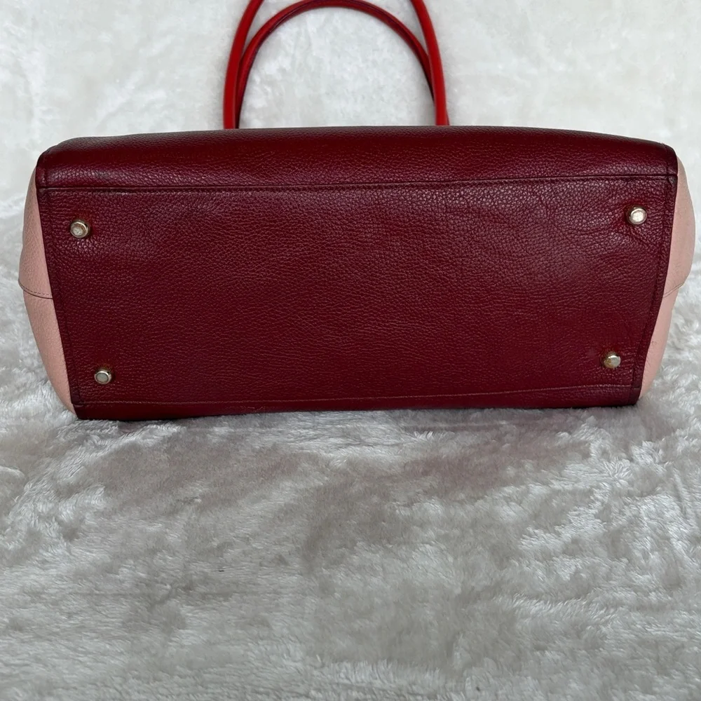 Coach Swagger Carryall Colorblock Pebbled Leather Satchel Bag